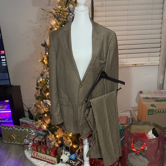 Neiman Marcus Wool Tan Suit